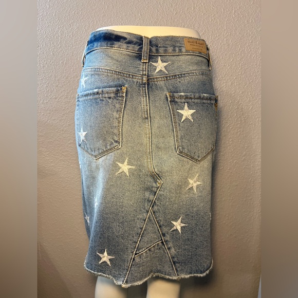 VELVET Heart denim Yelena Classic Fit Star button up Skirt vintage! - Picture 5 of 15